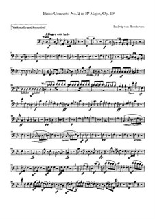 Концерт для фортепиано с оркестром No.2, Op.19: Партия виолончелей и контрабасов by Людвиг ван Бетховен