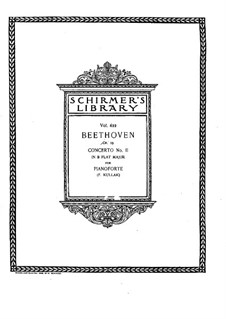 Концерт для фортепиано с оркестром No.2, Op.19: Версия для двух фортепиано в четыре руки by Людвиг ван Бетховен