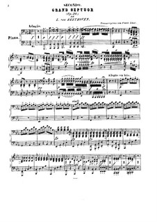 Септет для духовых и струнных, Op.20: Версия для фортепиано в четыре руки Ф. Листа by Людвиг ван Бетховен