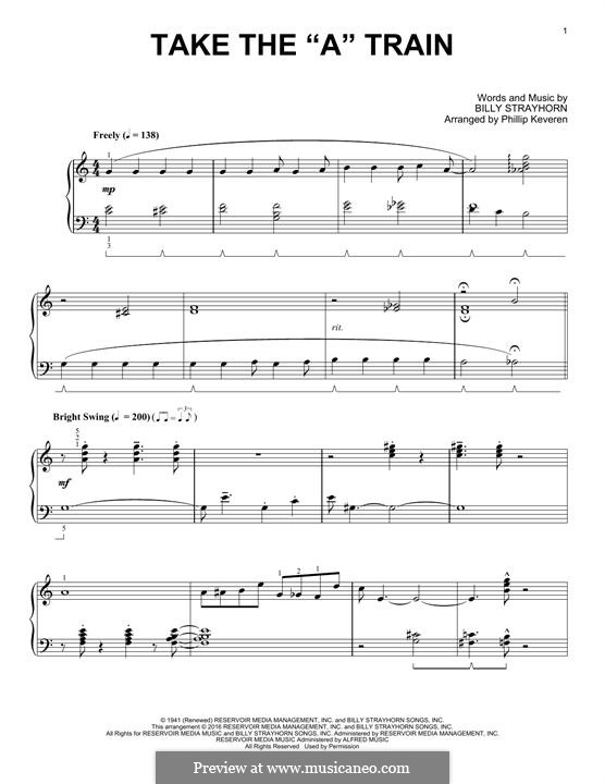 B Strayhorn Take The A Train Duke Ellington MusicaNeo B strayhorn take the a train duke ellington musicaneo