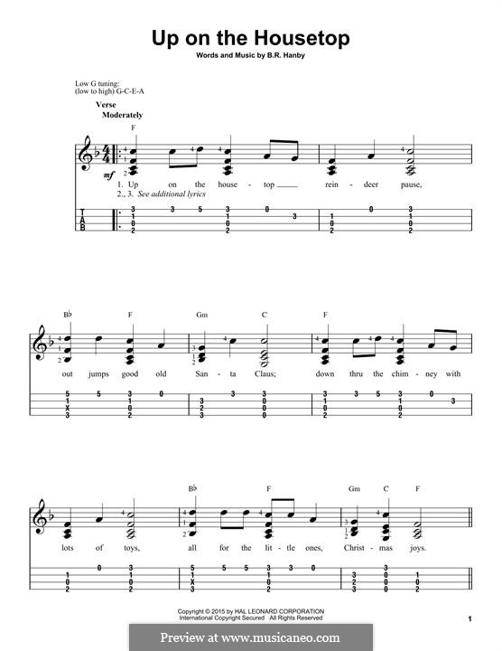 Up on the House Top: Для укулеле by Benjamin Russel Hanby