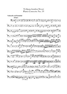 Концерт для фортепиано с оркестром No.19 фа мажор, K.459: Партия виолончели и контрабаса by Вольфганг Амадей Моцарт