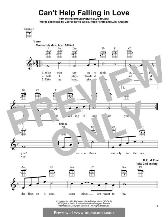 Instrumental version: Для укулеле by George David Weiss, Hugo Peretti, Luigi Creatore