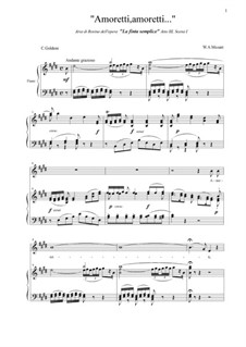 La finta semplice: Amoretti, amoretti... by Вольфганг Амадей Моцарт