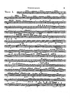 Три больших фортепианных трио, Op.23: Трио No.1 – партия виолончели by Йозеф Вёльфль