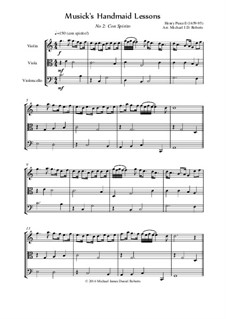 Musick's Handmaid, Lessons No.2: Con Spirito (for string trio): Musick's Handmaid, Lessons No.2: Con Spirito (for string trio) by Генри Пёрсел
