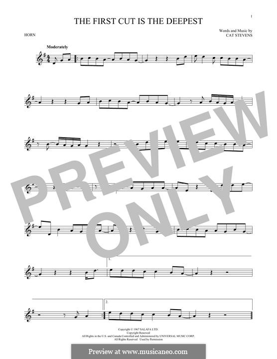 The First Cut Is the Deepest: For horn by Cat Stevens
