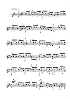 Сюита для виолончели No.1 соль мажор, BWV 1007: Аллеманда, для гитары by Иоганн Себастьян Бах