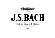 Сюита для оркестра No.4 ре мажор, BWV 1069: Аранжировка для фортепиано в 4 руки by Иоганн Себастьян Бах