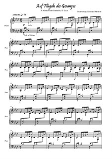 Транскрипции на темы песен Мендельсона, S.547: No.2 On wings of Song by Франц Лист