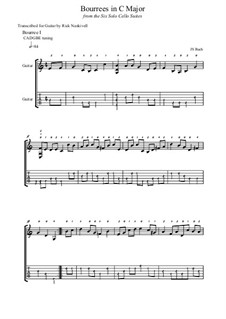Сюита для виолончели No.3 до мажор, BWV 1009: Bourrée. Arrangement for guitar by Иоганн Себастьян Бах