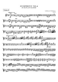 Симфония No.4, Op.60: Партия вторых скрипок by Людвиг ван Бетховен