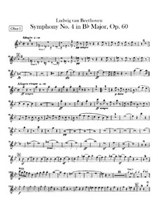 Симфония No.4, Op.60: Партии гобоев by Людвиг ван Бетховен