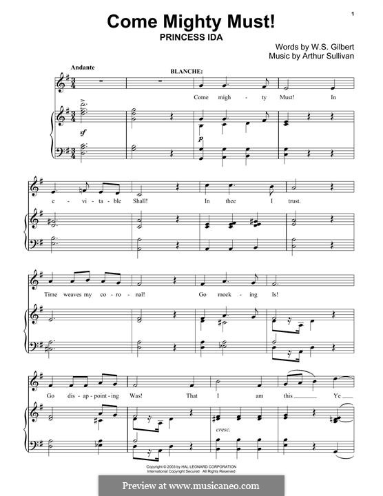 Come Mighty Must!: Для фортепиано by Артур Салливан