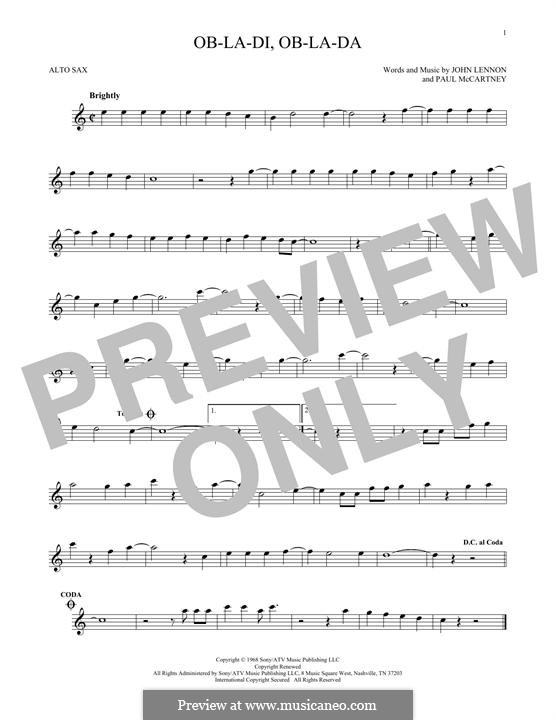 Instrumental version: Для альтового саксофона by John Lennon, Paul McCartney