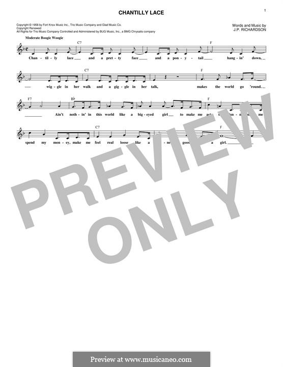 Chantilly Lace (The Big Bopper): Мелодия by J.P. Richardson