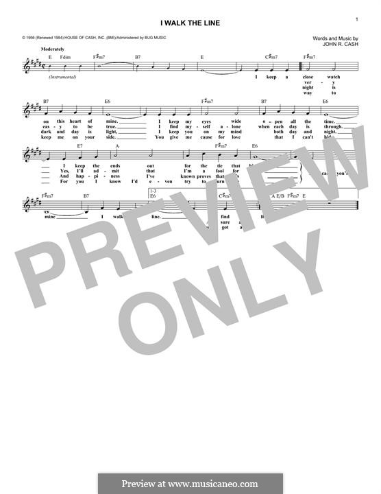 I Walk the Line: Мелодия by Johnny Cash