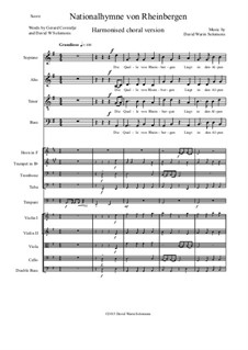 Nationalhymne von Rheinbergen (National Anthem of Rheinbergen): For harmonised choir and orchestra – score and parts by Дэвид Соломонс