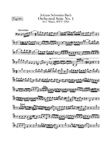 Сюита для оркестра No.1 до мажор, BWV 1066: Партия фагота by Иоганн Себастьян Бах
