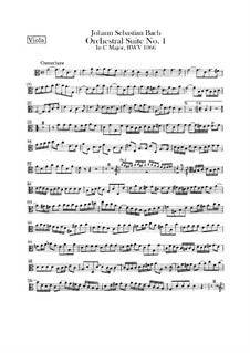 Сюита для оркестра No.1 до мажор, BWV 1066: Партия альта by Иоганн Себастьян Бах