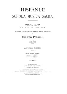 Hispaniae schola musica sacra: Volume VIII by Антонио де Кабесон