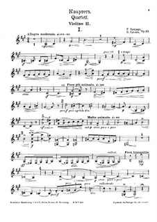 Квартет для двух скрипок, альта и виолончели фа-диез минор, Op.23: Скрипка II by Георгий Катуар