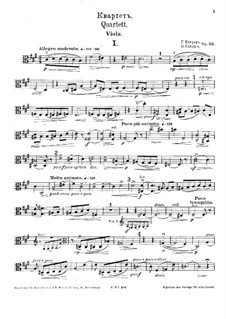 Квартет для двух скрипок, альта и виолончели фа-диез минор, Op.23: Партия альта by Георгий Катуар