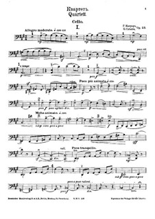 Квартет для двух скрипок, альта и виолончели фа-диез минор, Op.23: Партия виолончели by Георгий Катуар