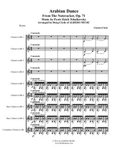 No.5 Арабский танец: For clarinet choir by Петр Чайковский