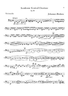 Академическая фестивальная увертюра, Op.80: Партия виолончели by Иоганнес Брамс