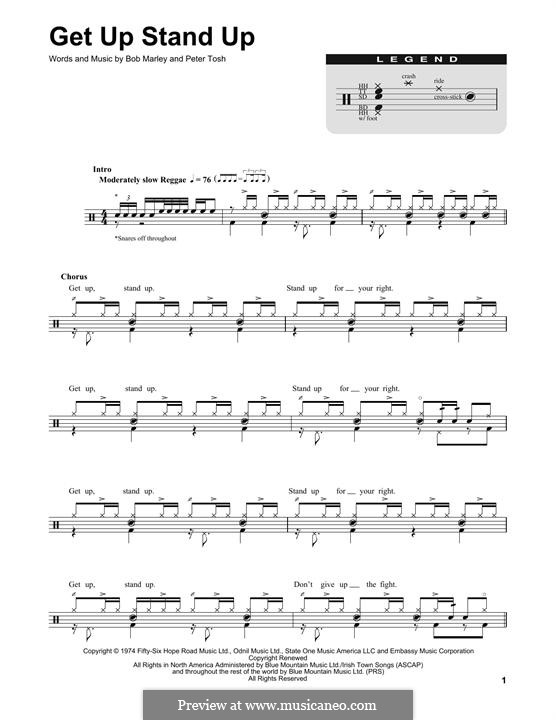 Get Up Stand Up: Drum set by Bob Marley, Peter Tosh