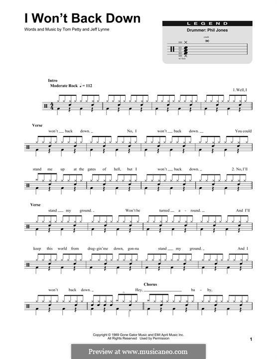 I Won't Back Down: Drum set by Jeff Lynne