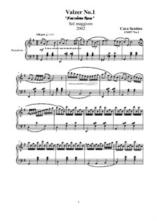 Two Waltzes for Piano, CS057: Two Waltzes for Piano by Santino Cara