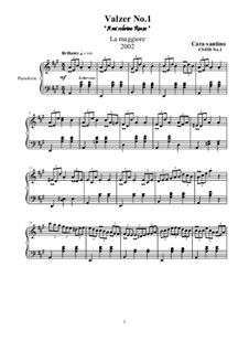 Two Waltzes for Piano, CS058: Two Waltzes for Piano by Santino Cara