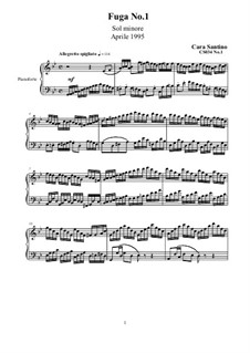 Three Fugues for Piano, CS034: Three Fugues for Piano by Santino Cara