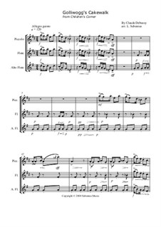 No.6 Кукольный Кэк-уок: For trio flute by Клод Дебюсси