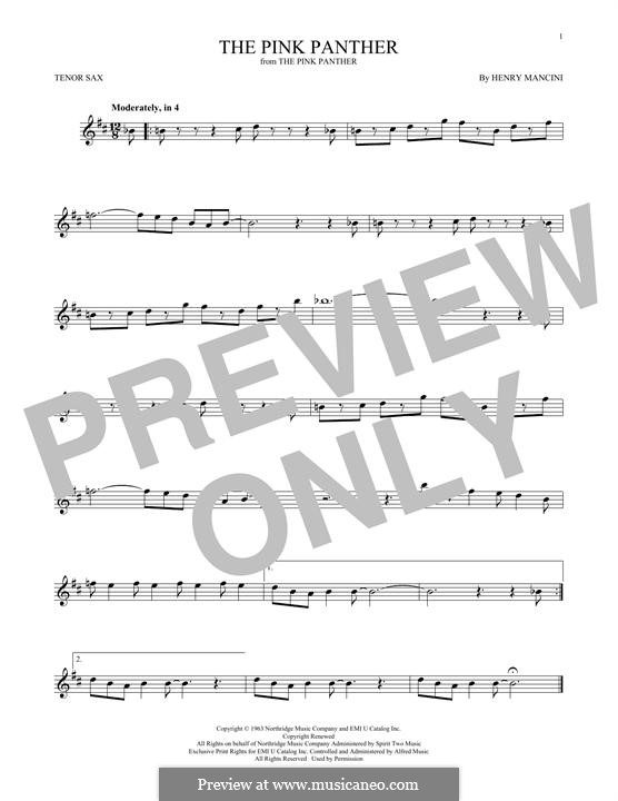 Instrumental version: Для тенорового саксофона by Henry Mancini