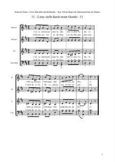 Шесть песен, Op.19a: No.5 Gruss, for choir by Феликс Мендельсон-Бартольди