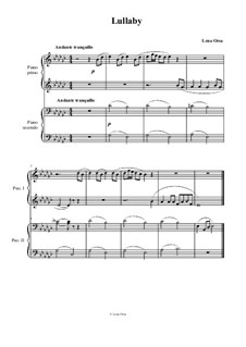 Колыбельная: Для фортепиано в 4 руки by Lena Orsa