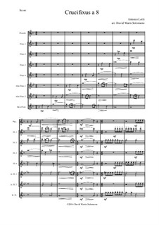 Crucifixus: For flute choir by Антонио Лотти