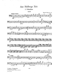 Из времен Хольберга, Op.40: Для струнного оркестра – Партия контрабаса by Эдвард Григ