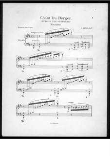 Ноктюрн No.3 'Le chant du berger', Op.17: Для фортепиано (publicher by B.F. Wood Music Co.) by C. Galos