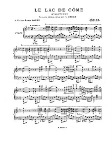 Ноктюрн No.6 'Le lac de côme', Op.24: Для фортепиано by C. Galos