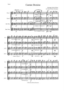 Cantate Domino: For flute quartet (2 flutes, alto flute, bass flute) by Джузеппе Питони