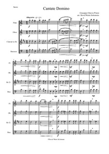 Cantate Domino: For wind quartet by Джузеппе Питони