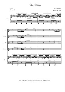 Quintet version: For saxophones and piano by Франц Шуберт