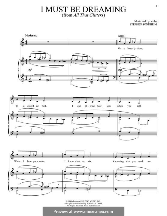 I Must Be Dreaming: Для голоса и фортепиано by Stephen Sondheim