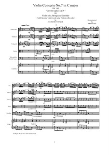 La stravaganza. Twelve Violin Concertos, Op.4: Violin Concerto No.7 in C Major – score, parts, RV 185 by Антонио Вивальди