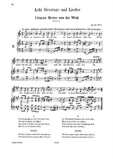 Восемь песен, Op.52: Клавир с вокальной партией by Людвиг ван Бетховен