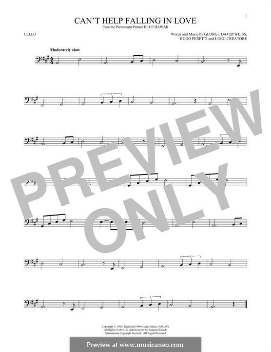 Instrumental version: Для виолончели by George David Weiss, Hugo Peretti, Luigi Creatore